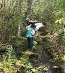 James Pullaro points out twayblade to young visitor, Unexpected Wildlife Refuge photo