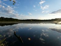 Clouds over main pond before sunset, Unexpected Wildlife Refuge photo