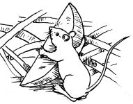 Mouse, sketch by Hope Sawyer Buyukmihci, Refuge co-founder and artist